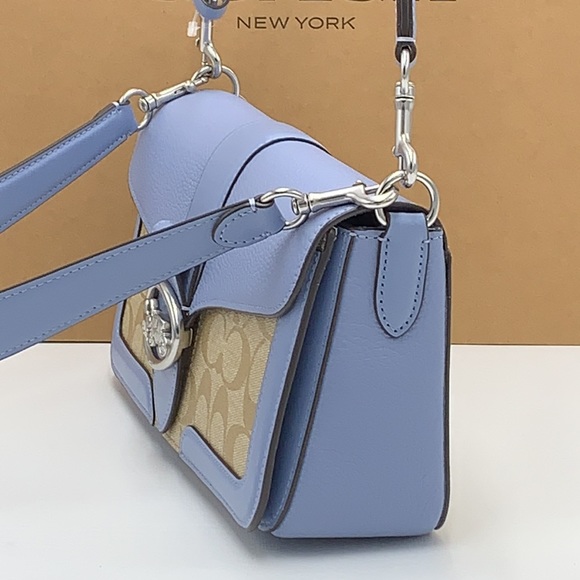 COACH Georgie Shoulder Bag In Signat Canvas COLOR
Silver/Light Khaki/Marble Blue - Picture 9 of 16